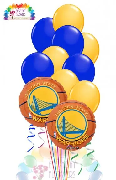 warriors balloons