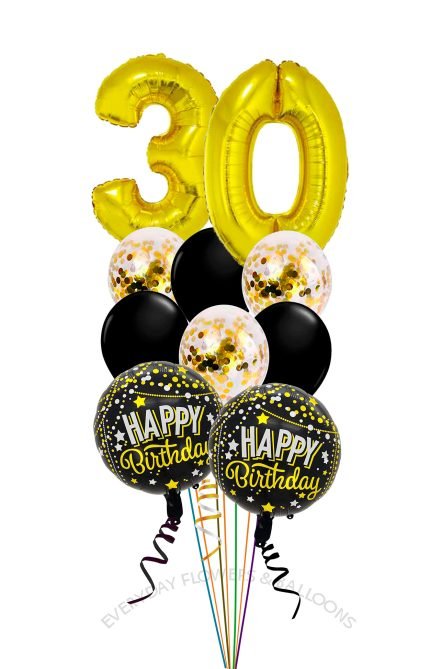 BIG 30 ELEGANT BALLOON BOUQUET