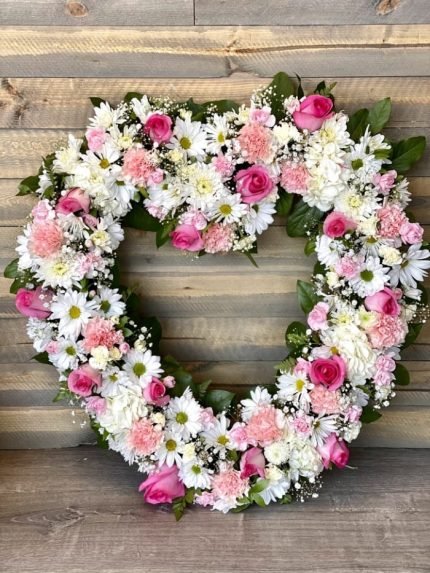 Pink and White Open Heart