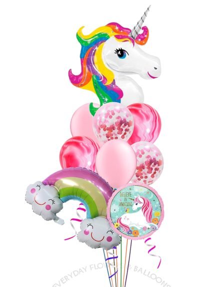 UNICORN RAINBOW BALLOON BOUQUET