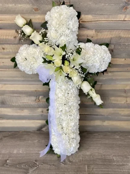 Standing Cross in White