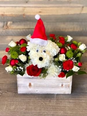 doggy style flower arrangement