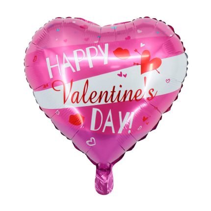 18 Inch " Happy Valentine's Day " Mylar Heart Shaped Balloon
