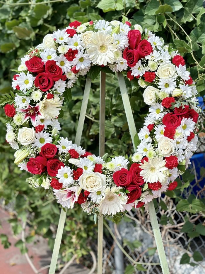 Red and White Wreath